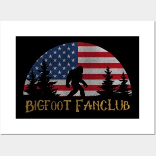 Bigfoot Fanclub (American Flag) Posters and Art